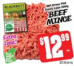 Farmer Jack's Wa grass fed extra lean beef mince offer