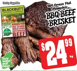 Farmer Jack's Wa grass fed memphis bbq beef brisket offer