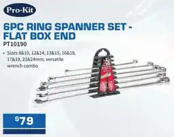 Burson Auto Parts Ring spanner set flat box end offer