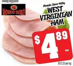 Farmer Jack's Mondo doro west virginian ham offer