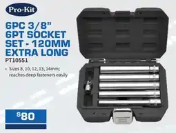 Burson Auto Parts 3/8 6pt socket set 120mm extra long offer