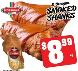Farmer Jack's D'orsogna smoked shanks offer