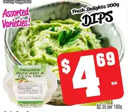 Farmer Jack's Fresh delights dips offer