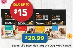 PetO SavourLife Essentials Dry Dog Food Range offer
