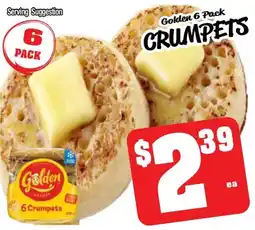 Farmer Jack's Golden crumpets offer