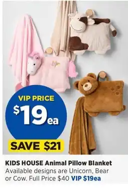Spotlight Kids house animal pillow blanket offer