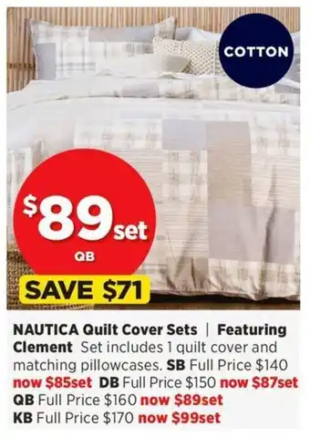 Nautica quilt cover sets