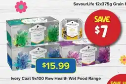 PetO Ivory Coat Raw Health Wet Food Range offer