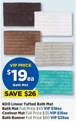 Spotlight Koo linear tufted bath mat bath mat offer