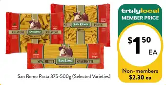 Farmer Jack's San Remo Pasta offer