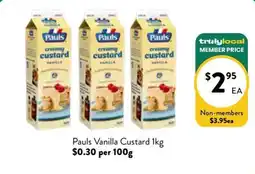 Farmer Jack's Pauls Vanilla Custard offer