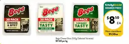 Farmer Jack's Bega Cheese Slices offer