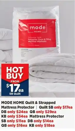 Spotlight Mode home quilt & strapped mattress protector offer