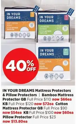 Spotlight IN YOUR DREAMS Mattress Protectors & Pillow Protectors | Bamboo Mattress Protector QB offer