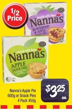 Farmer Jack's Nanna's Apple Pie 600g or Snack Pies offer