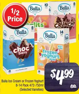 Farmer Jack's Bulla Ice Cream or Frozen Yoghurt offer