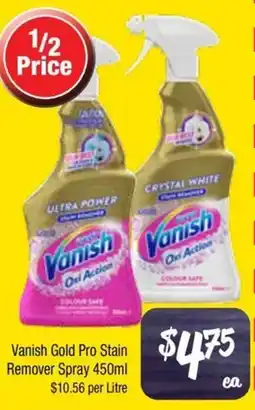 Farmer Jack's Vanish Gold Pro Stain Remover Spray offer