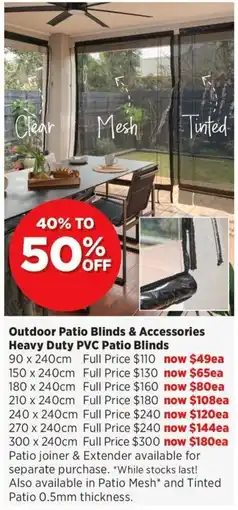 Spotlight Outdoor patio blinds & accessories heavy duty pvc patio blinds offer