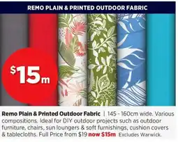 Spotlight Remo Plain & Printed Outdoor Fabric offer