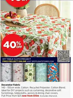 Spotlight Decorator Fabric offer