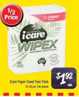 Farmer Jack's iCare Paper Towel offer