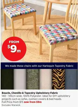 Spotlight Boucle Chenille & Tapestry Upholstery Fabric offer