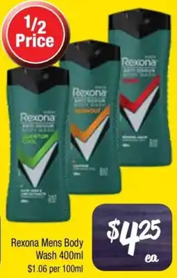 Farmer Jack's Rexona Mens Body Wash offer