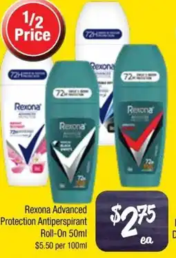 Farmer Jack's Rexona Advanced Protection Antiperspirant Roll-On offer
