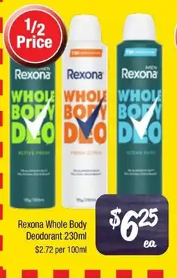 Farmer Jack's Rexona Whole Body Deodorant offer