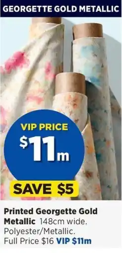 Spotlight Printed Georgette Gold Metallic offer