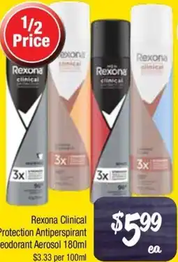 Farmer Jack's Rexona Clinical Protection Antiperspirant Deodorant Aerosol offer
