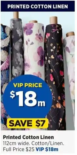 Spotlight Printed Cotton Linen offer