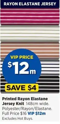 Spotlight Printed rayon elastane jersey knit offer