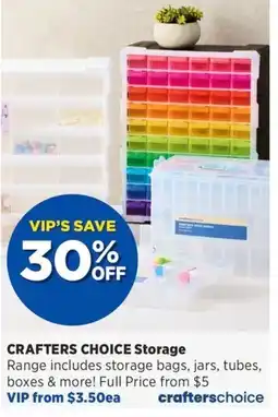 Spotlight Crafters choice storage offer