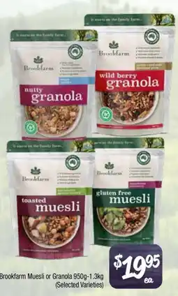 Farmer Jack's Brookfarm Muesli or Granola offer