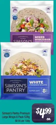 Farmer Jack's Simson's Pantry Premium Large Wraps offer