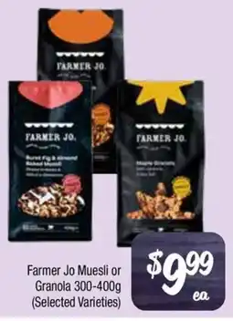 Farmer Jack's Farmer Jo Muesli or Granola offer