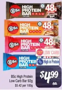 Farmer Jack's BSC High Protein Low Carb Bar offer