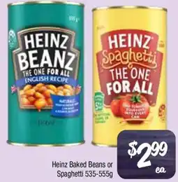 Farmer Jack's Heinz Baked Beans or Spaghetti offer