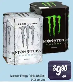 Farmer Jack's Monster Energy Drink offer