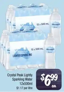 Farmer Jack's Crystal Peak Lightly Sparkling Water offer