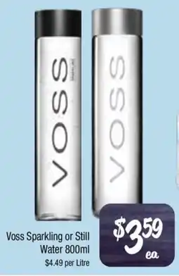 Farmer Jack's Voss Sparkling or Still Water offer