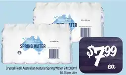 Farmer Jack's Crystal Peak Australian Natural Spring Water offer