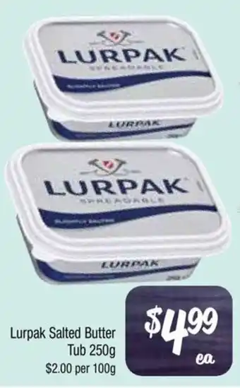 Farmer Jack's Lurpak Salted Butter Tub offer