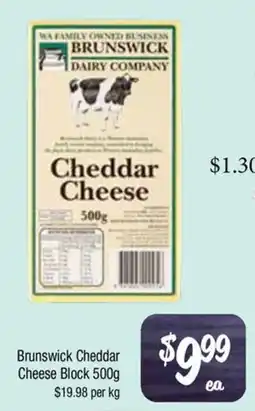 Farmer Jack's Brunswick Cheddar Cheese Block offer