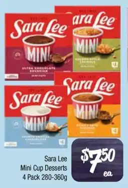 Farmer Jack's Sara Lee Mini Cup Desserts offer