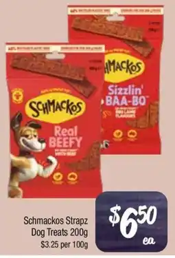 Farmer Jack's Schmackos Strapz Dog Treats offer