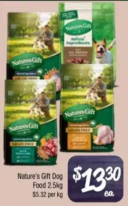 Farmer Jack's Nature's Gift Dog Food offer