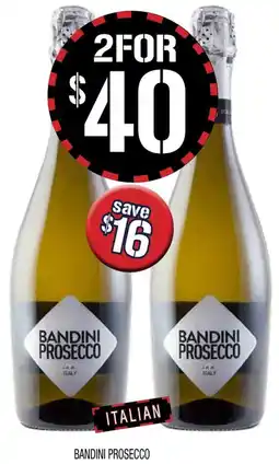 Farmer Jack's Bandini prosecco offer