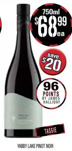 Farmer Jack's Yabby lake pinot noir offer